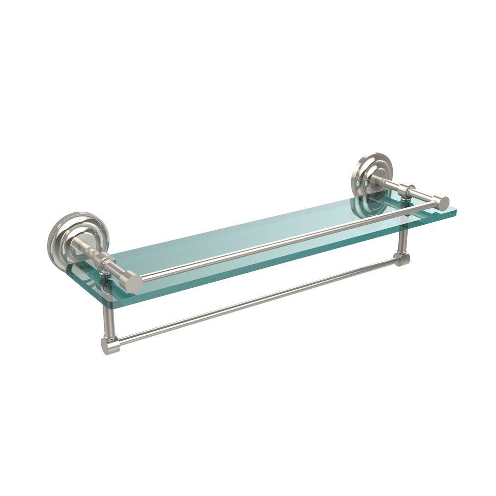 Allied Brass 22 in. L x 5 in. H x 5 in. W Clear Glass Bathroom Shelf