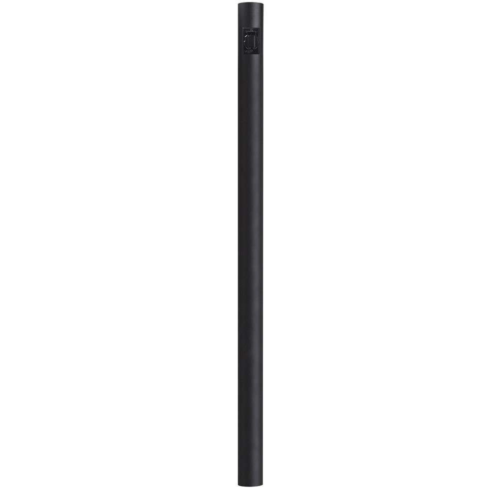 SOLUS 10 ft. Black Outdoor Direct Burial Lamp Post with Convenience ...