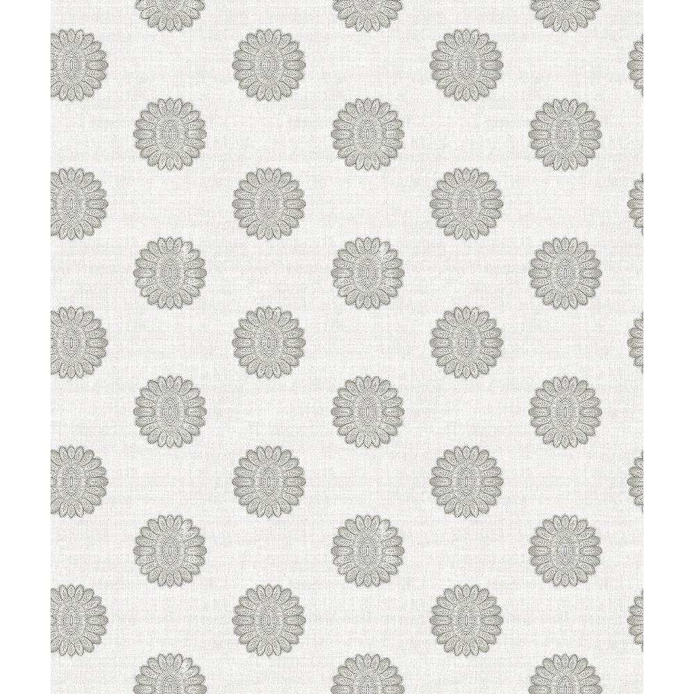 AStreet Lise Grey Medallion Wallpaper265722237 The Home Depot