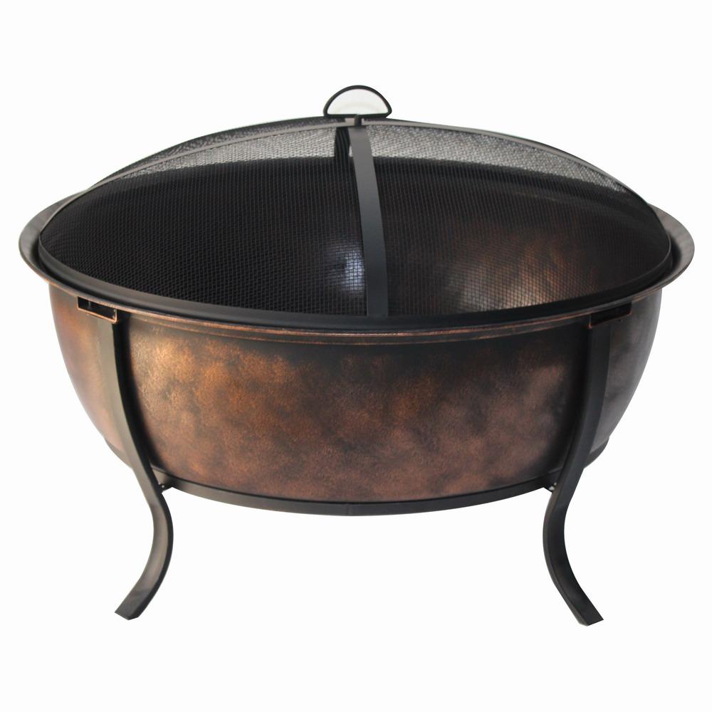 Copper Fire Pits Outdoor Heating The Home Depot