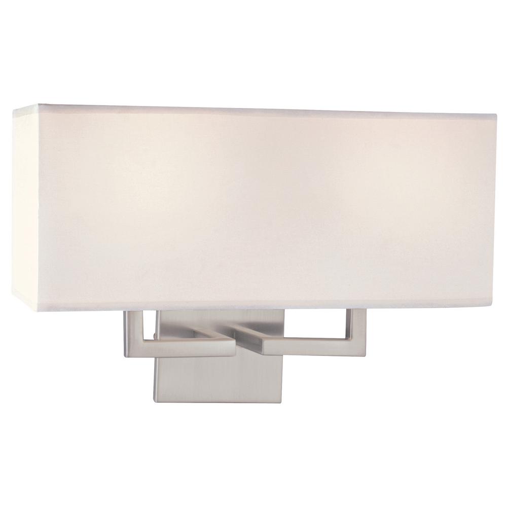 George Kovacs 2 Light Brushed Nickel Wall Sconce P472 084 The Home Depot - George Kovacs Wall Lights George Kovacs 2 Light Brushed Nickel Wall Sconce P472 084 The Home Depot - George Kovacs Wall Lights