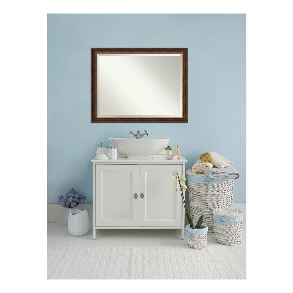 Amanti Art Veneto Distressed Black Wood 45 In W X 35 H Single Veneto Distressed Black Wood 45 In W X 35 H Single Traditional Bathroom Vanity Mirror
