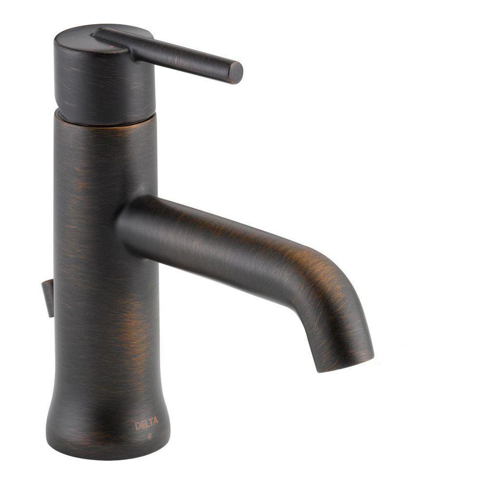 Delta Trinsic Single Hole Single Handle Bathroom Faucet With Metal