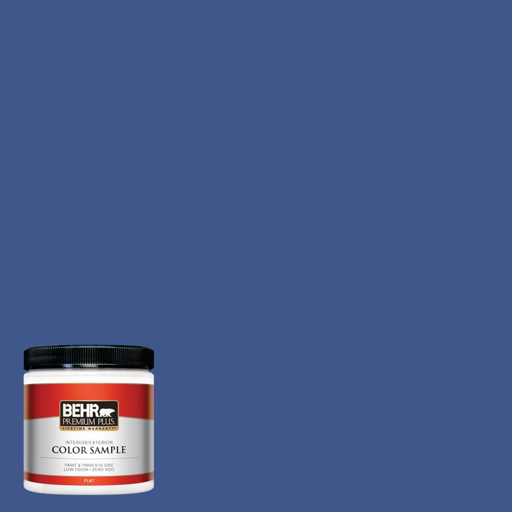 Behr Premium Plus 8 Oz Ppu15 03 Dark Cobalt Blue Flat Interior Ppu15 03 Dark Cobalt Blue Flat Interior
