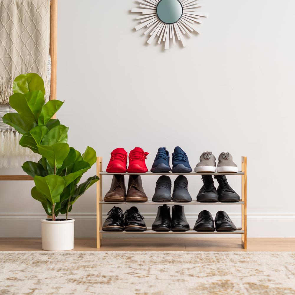 Wonderful 4 Tier And 3 Compartment Shoe Rack Idea