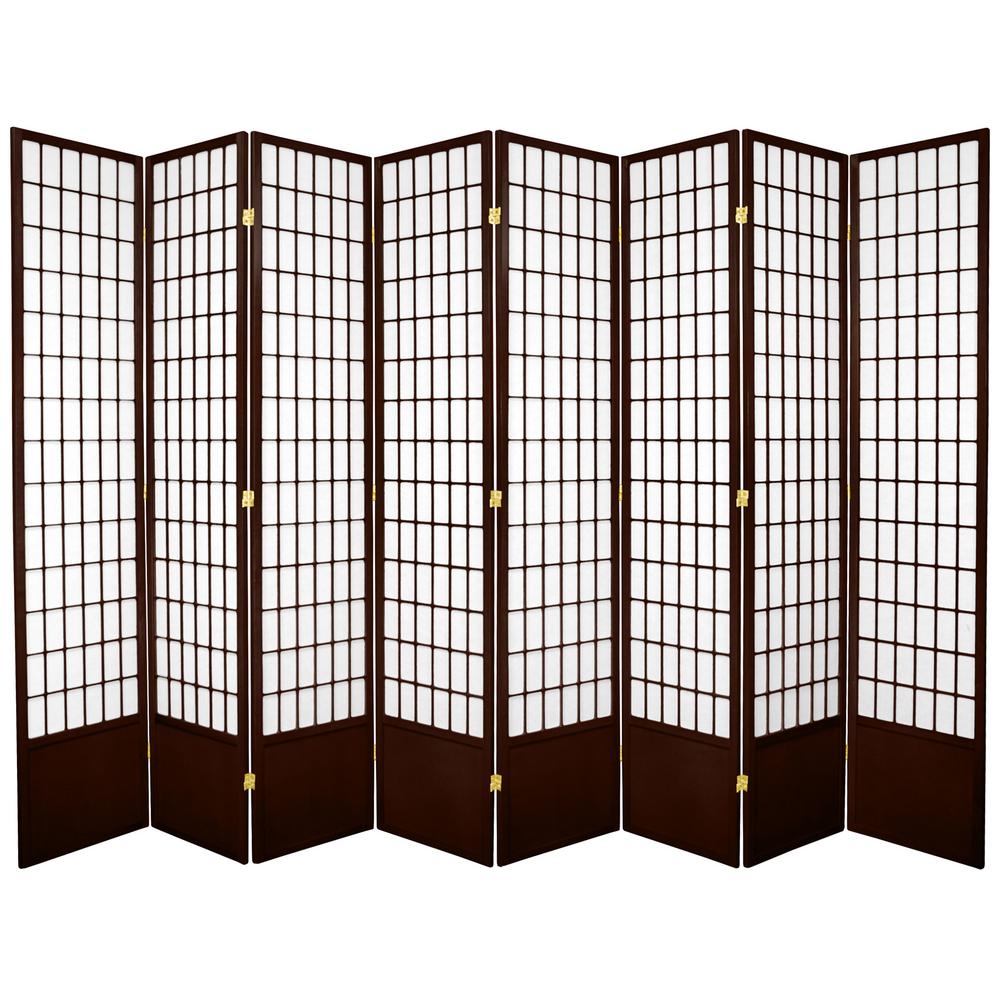 7 Ft Walnut 8 Panel Room Divider 84wp Wal 8p The Home Depot Walnut 8 Panel Room Divider