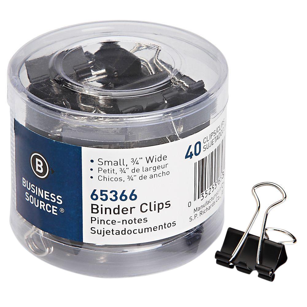 small black binder clips