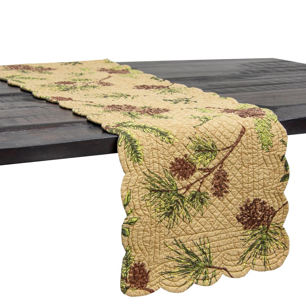 DII Pinecone Braided Jute Table Runner Multi