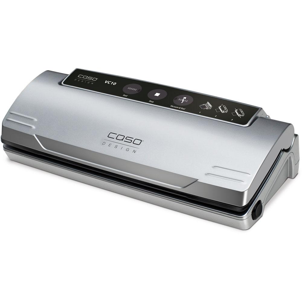VC 10 Food Vacuum Sealer with Food Management App and (Set of 2) Food Vacuum Rolls, Silver