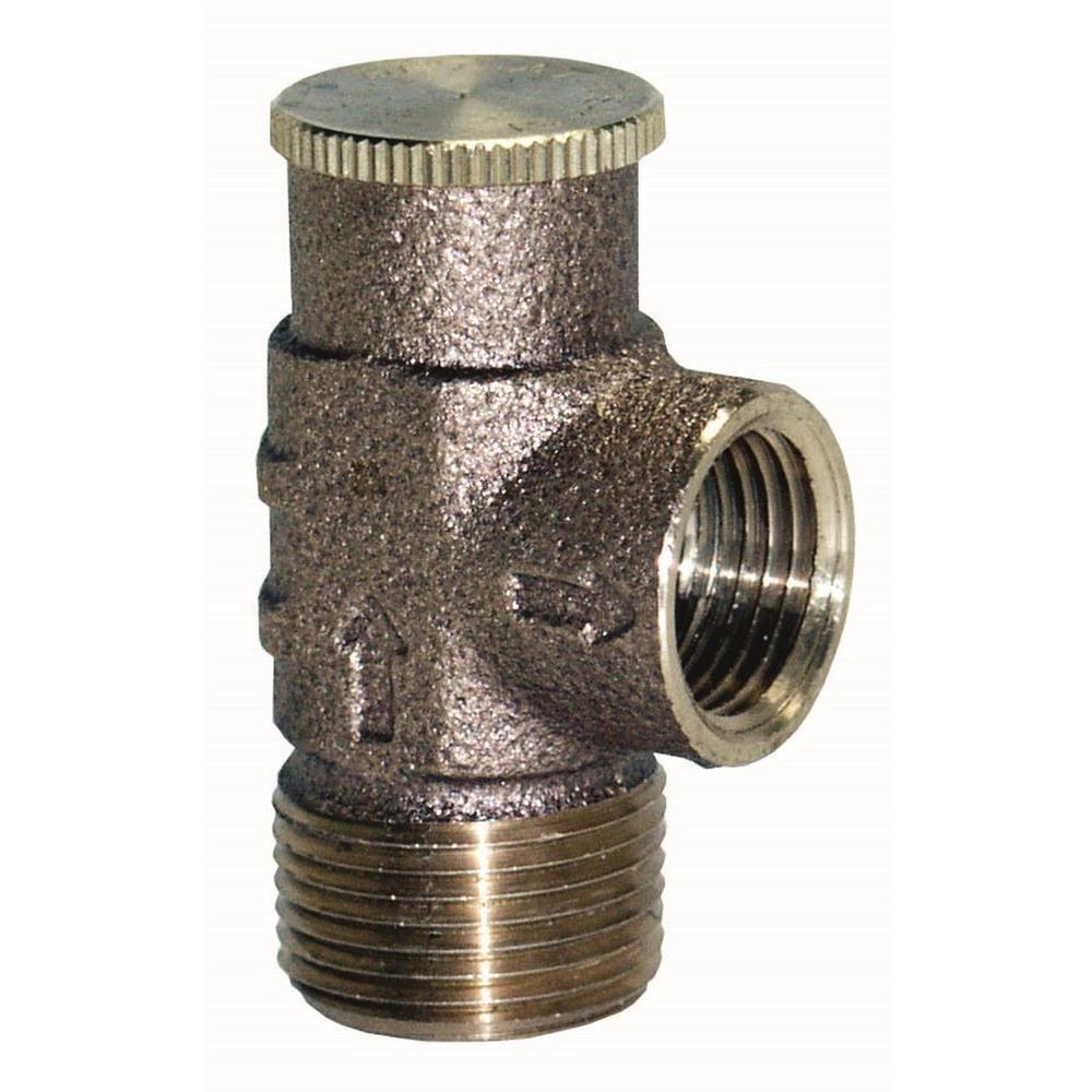 Everbilt 1 2 In Brass Relief Valve For Use With Well Pressure
