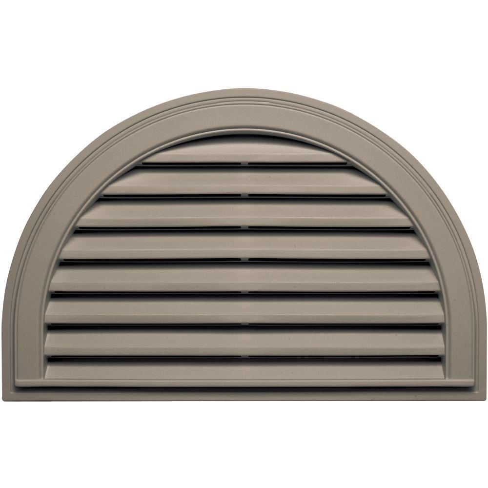 Builders Edge 22 in. x 34 in. Half Round Gable Vent in 