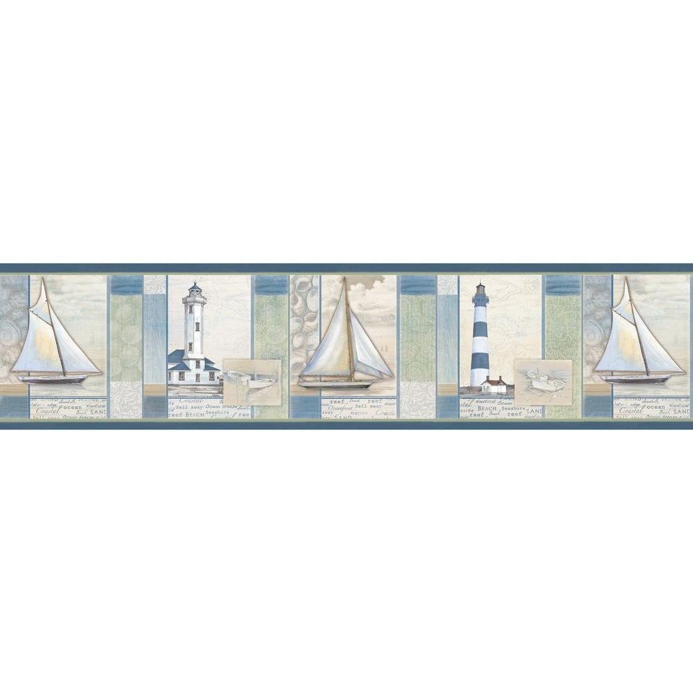 Chesapeake Mashpee White Crossing Wallpaper BorderDLR53543B The Home
