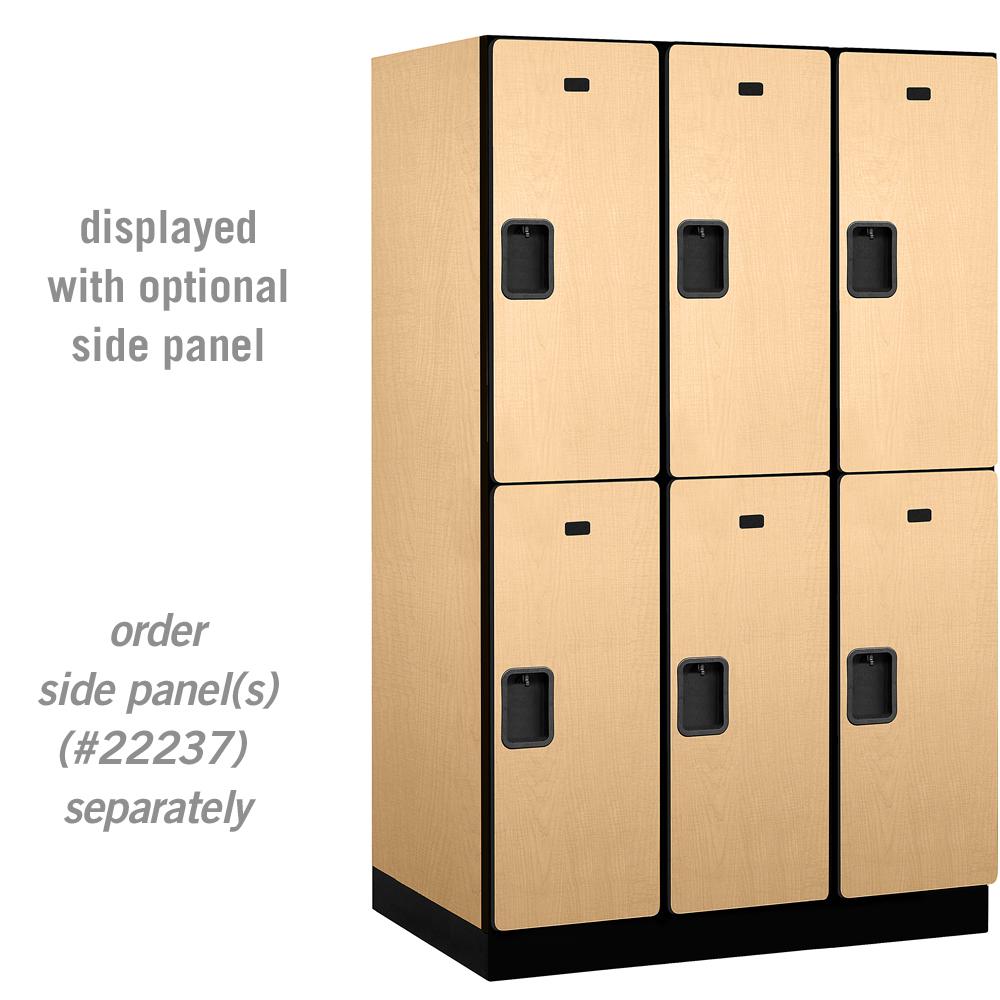Salsbury Industries 22000 Series Double Tier 24 In D 6 Compartments Salsbury Industries 22000 Series Double Tier 24 In D 6 Compartments Extra Wide Designer Wood