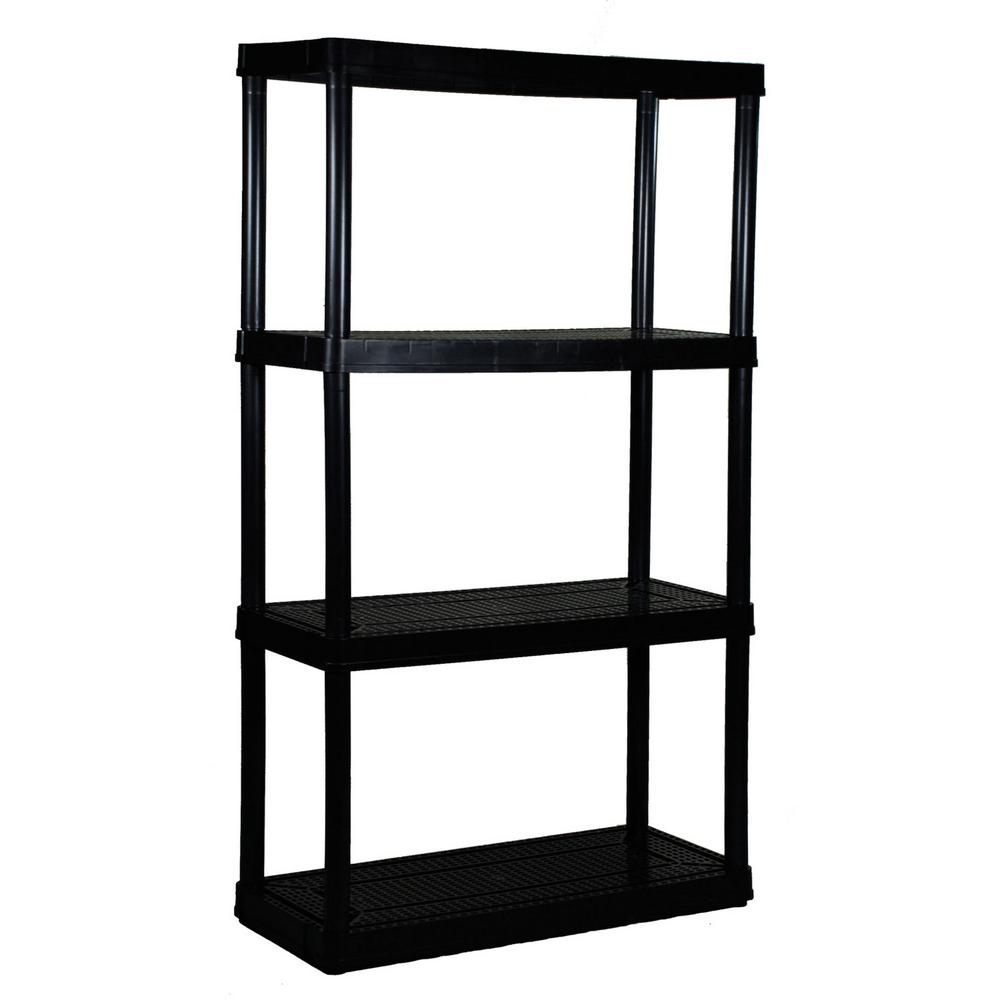 GRACIOUS LIVING Black Organization Utility 4Bin Garage Shelving Kit