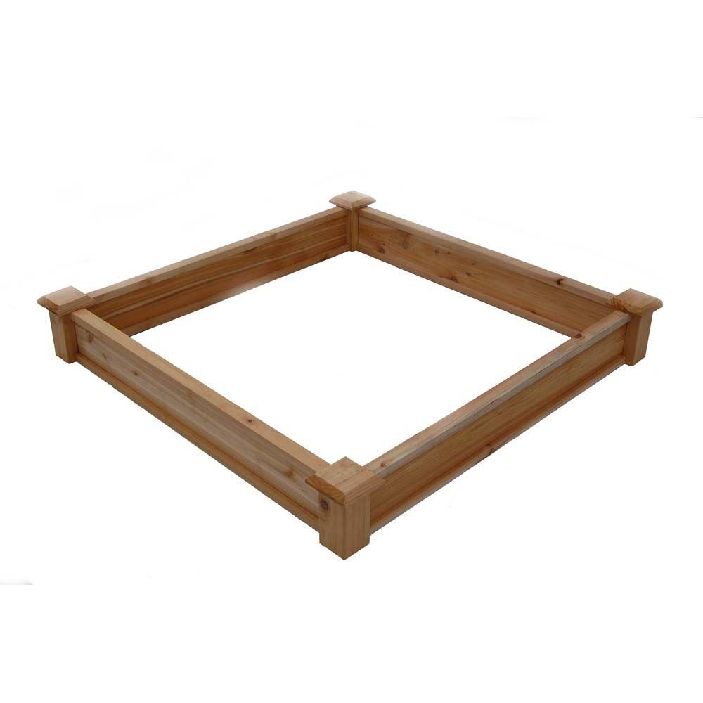 4 ft. x 4 ft. x 7 in. Wooden Square Sandbox4 ft. x 4 ft. x 7 in. Sand