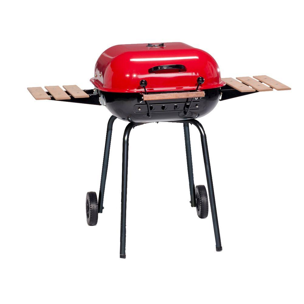 Americana Swinger Charcoal Grill In Red 4106 0 511 The Home Depot