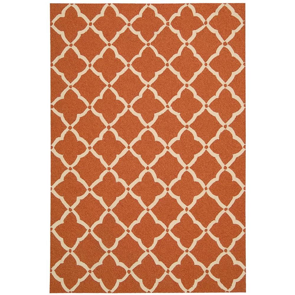 Orange Outdoor Rugs The Home Depot Portico Orange 5 Ft X 8 Indoor Outdoor Area Rug