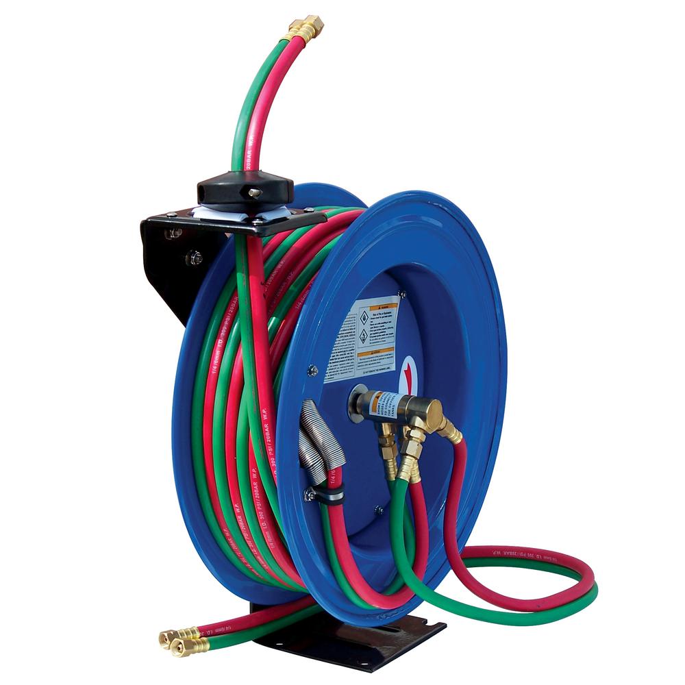 Cyclone Pneumatic CP3100 .25in. x 100ft. Dual-Hose Twin Welding Welder Reel