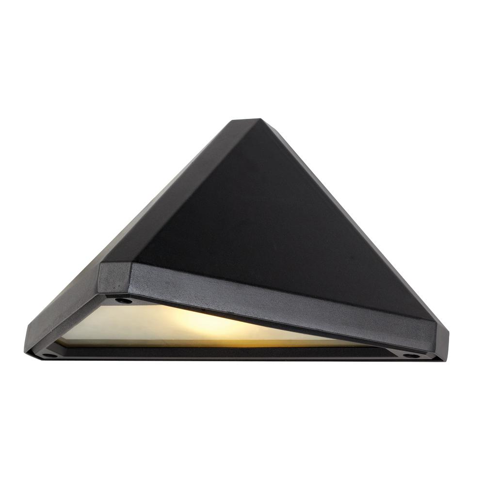 Bel Air Lighting 1Light Fluorescent Black Outdoor Triangle Wall