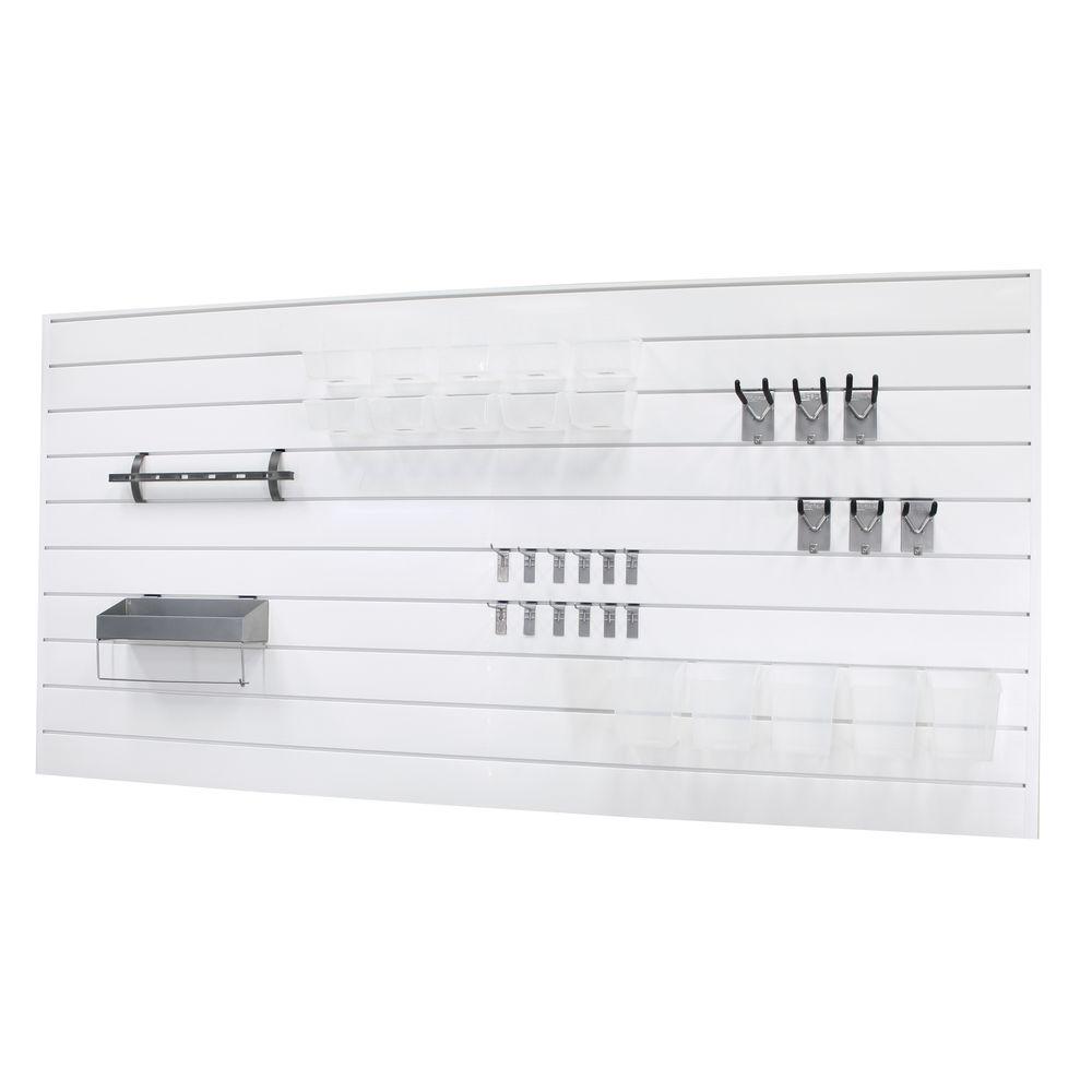 Proslat Hook, Tool Rack, Shelf and ProBin Handyman Combo Kit with