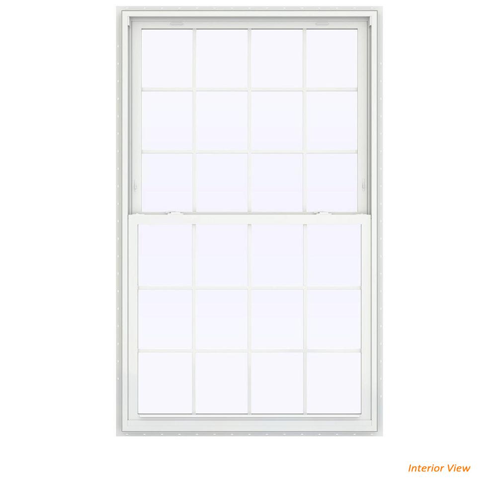 JELD-WEN 43.5 In. X 71.5 In. V-2500 Series White Vinyl Double Hung ...