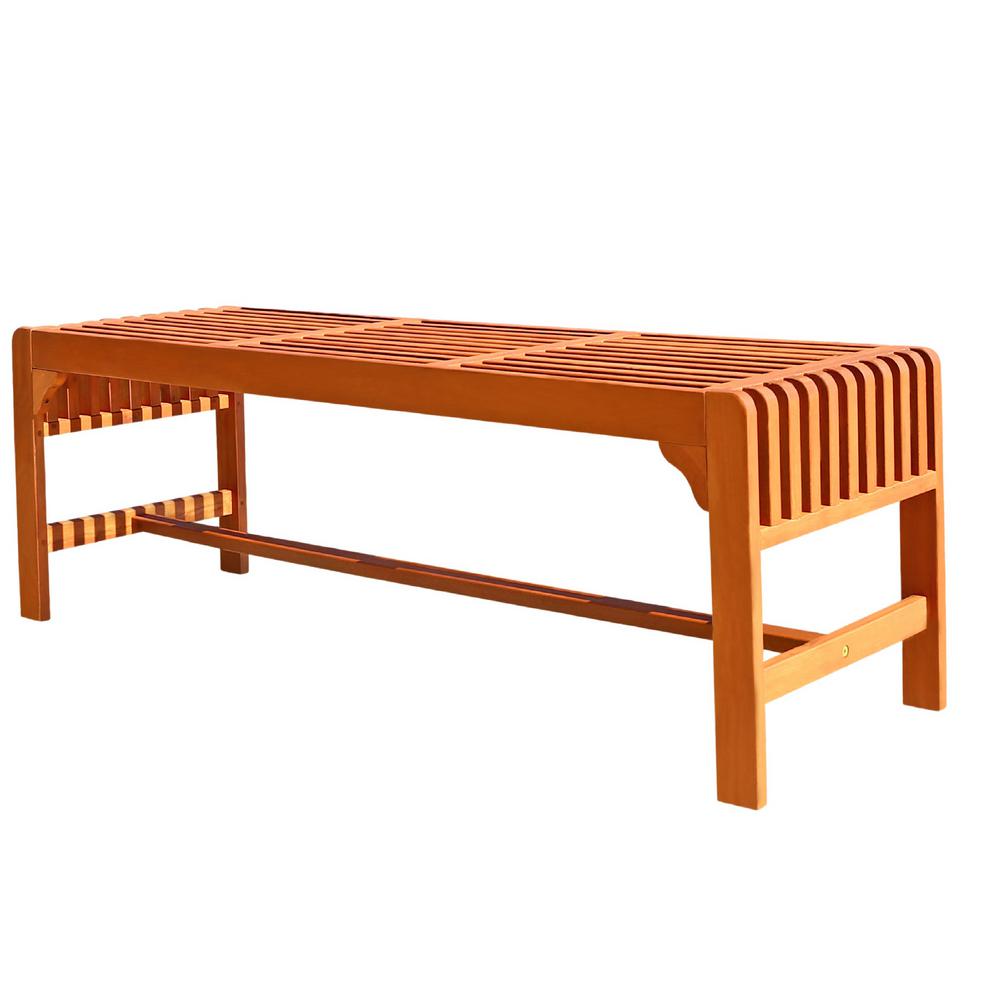 Vifah Malibu 3 Person Wood Outdoor Bench V1400 The Home