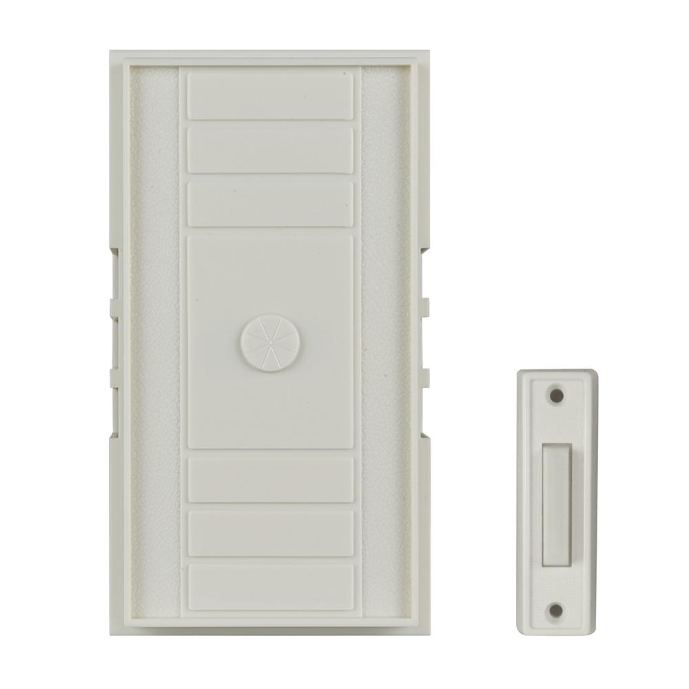 NICOR Single Doorbell Wired Chime Kit with Rectangular Lighted Button