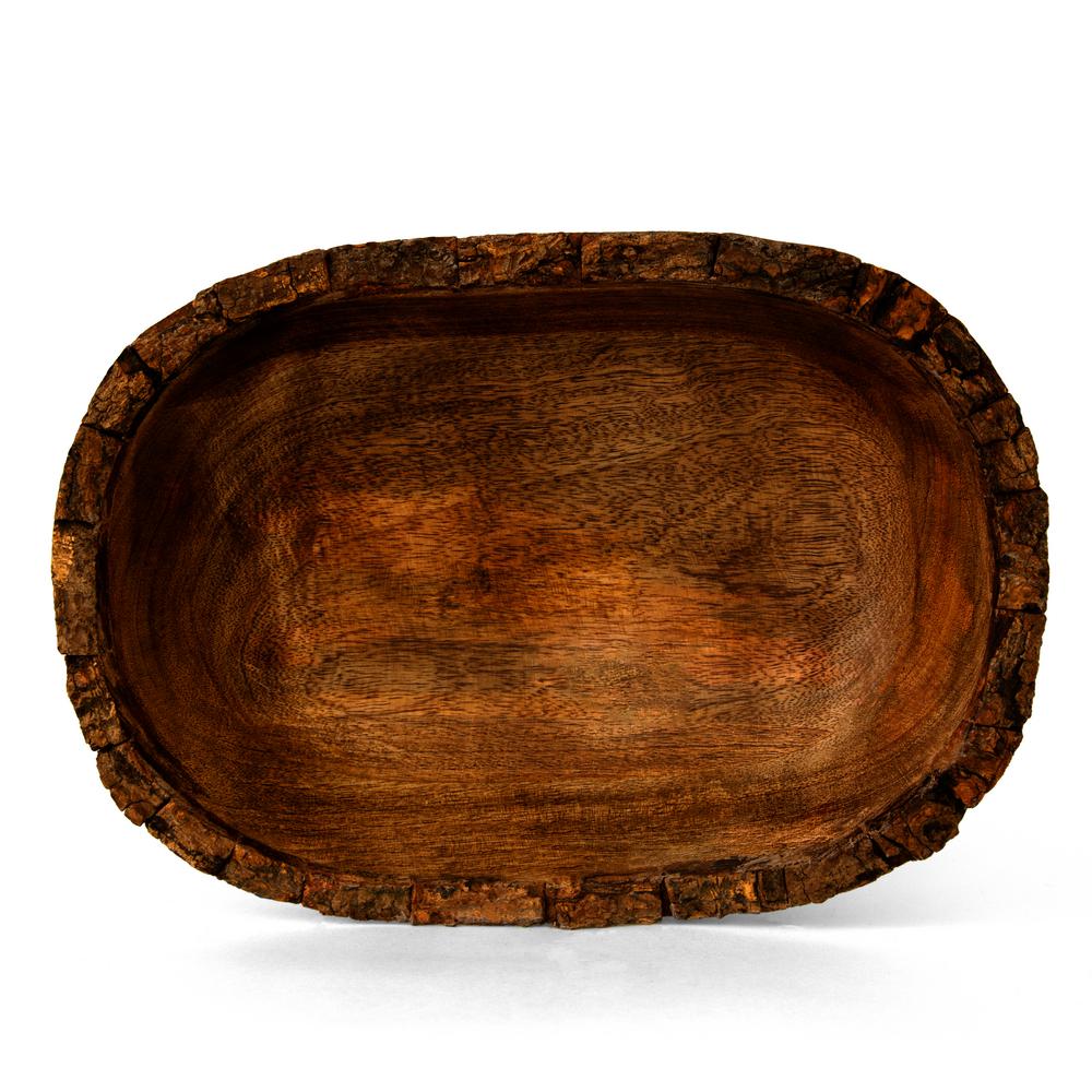 Heritage Lace Artisan Wood Bark Natural Decorative Bowl Bk 005 The Home Depot