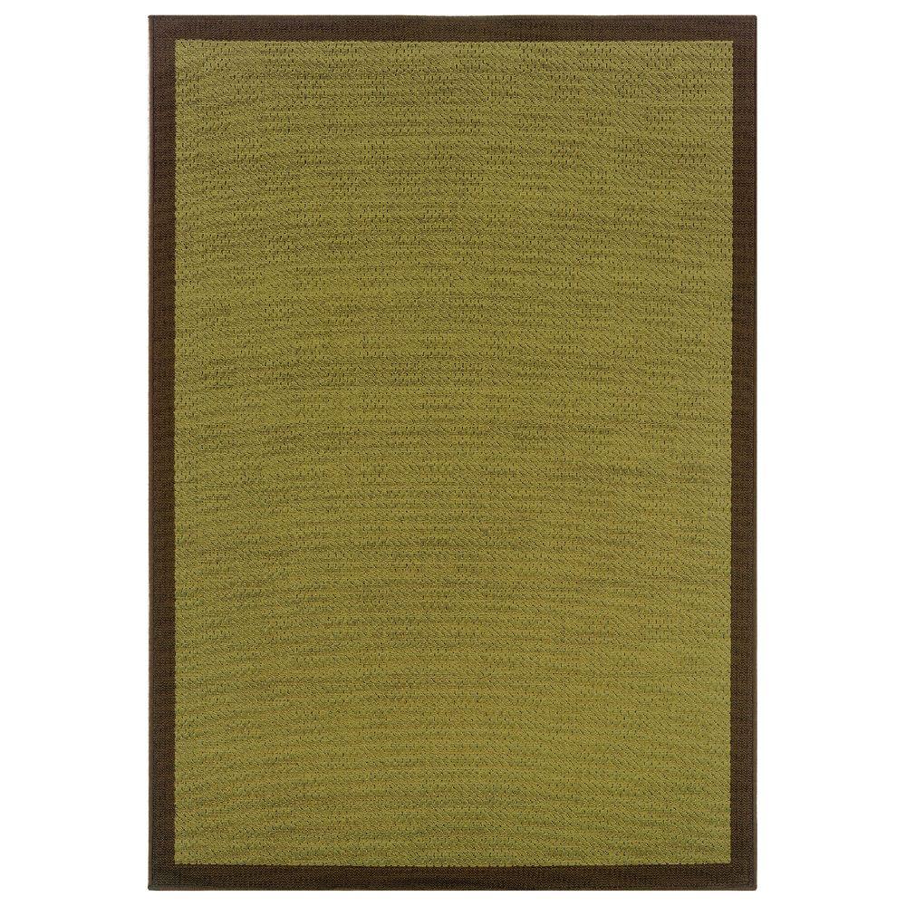 Oriental Weavers Nevis Boardwalk Lime/Chocolate 3 ft. 7 in. x 5 ft. 6