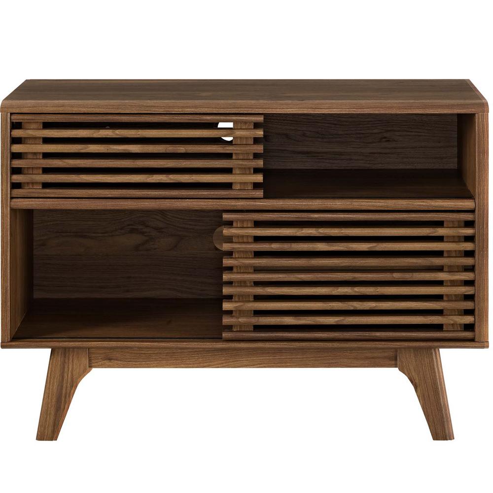 Modway Render Walnut Display Stand Eei 2542 Wal The Home Depot