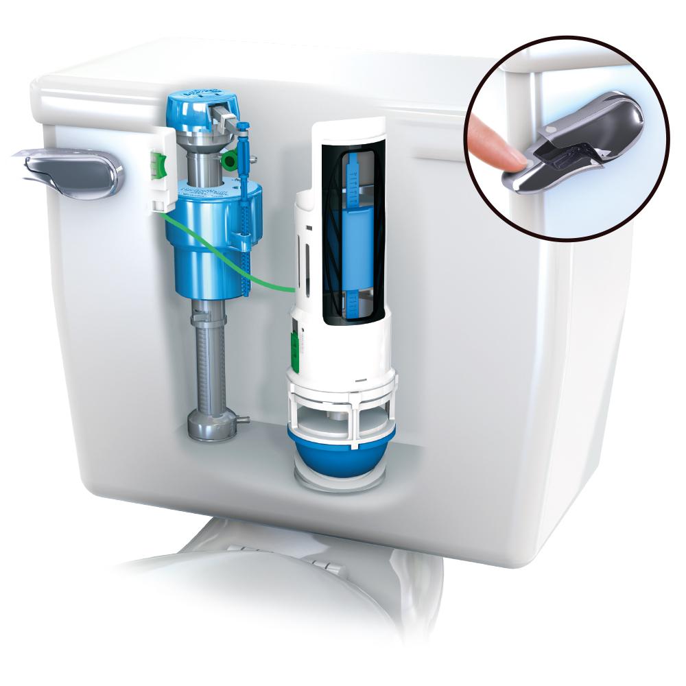Replacement Flush Toilet Flush/Fill Valve Water Closet Dual Button Kit N