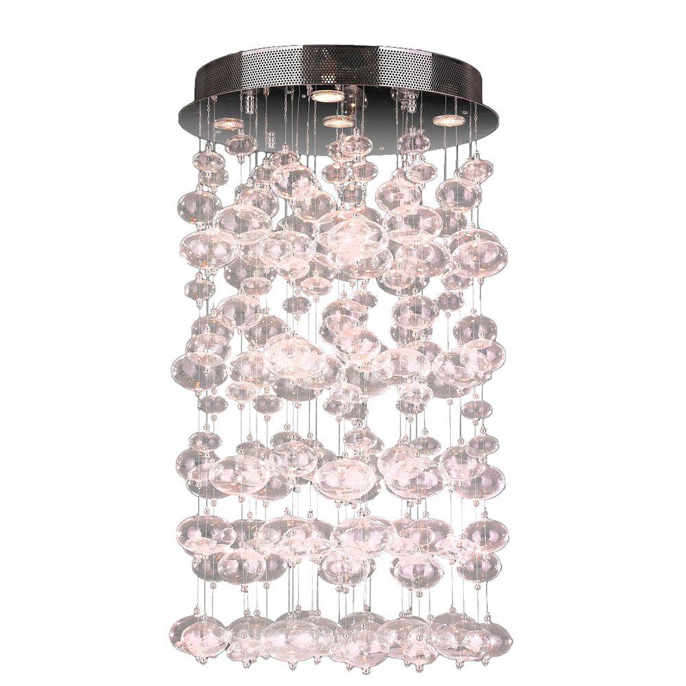 Worldwide Lighting Effervescence 7 Light Clear Bubble N Glass Worldwide Lighting Effervescence 7 Light Clear Bubble N Glass Ceiling
