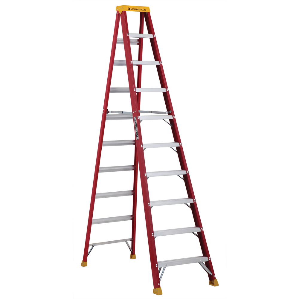 Louisville Ladder 10 ft. Fiberglass Step Ladder with 300 lbs. Load Capacity Type... by Louisville Ladder