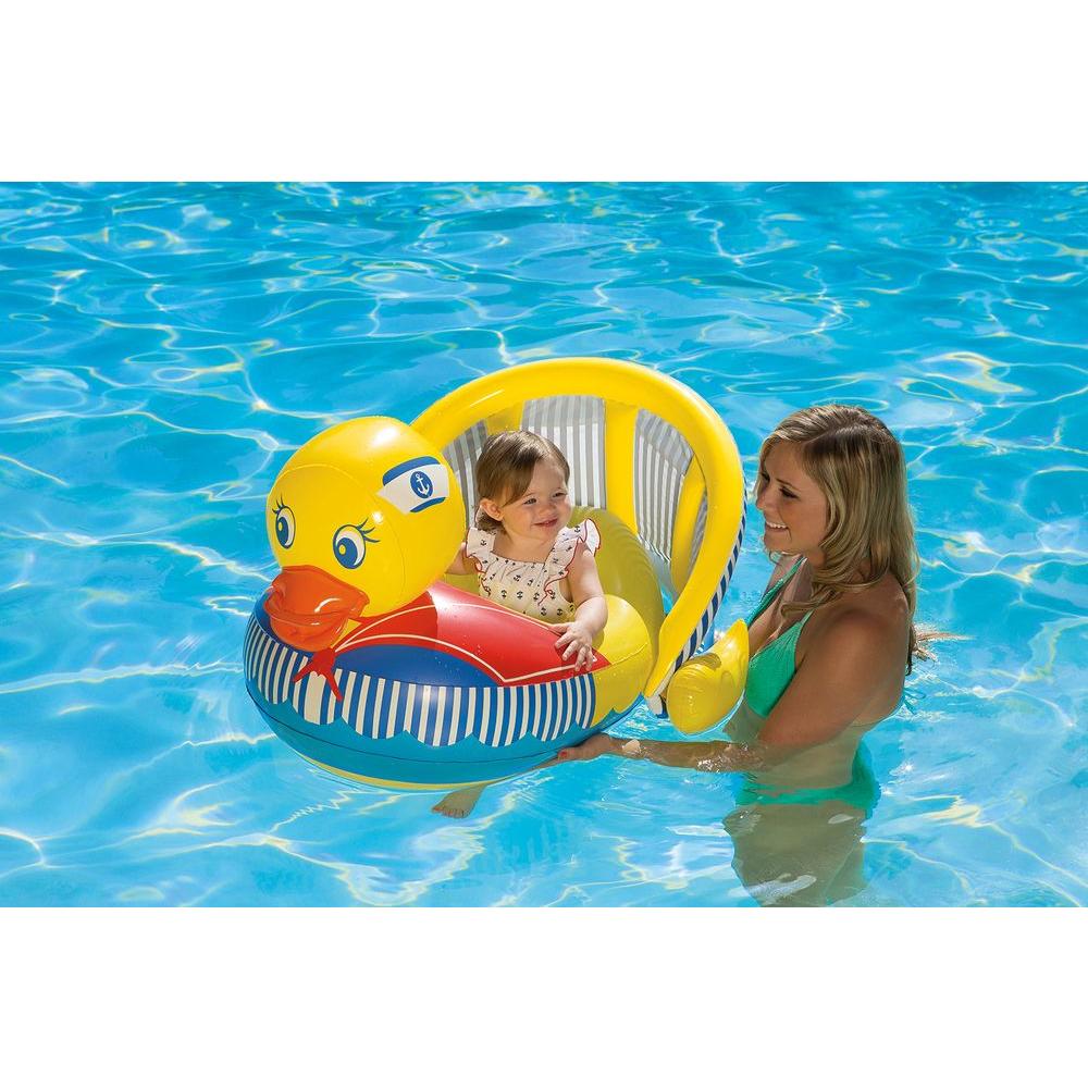 Poolmaster Baby Duck Swimming Pool Float Rider The Home Depot