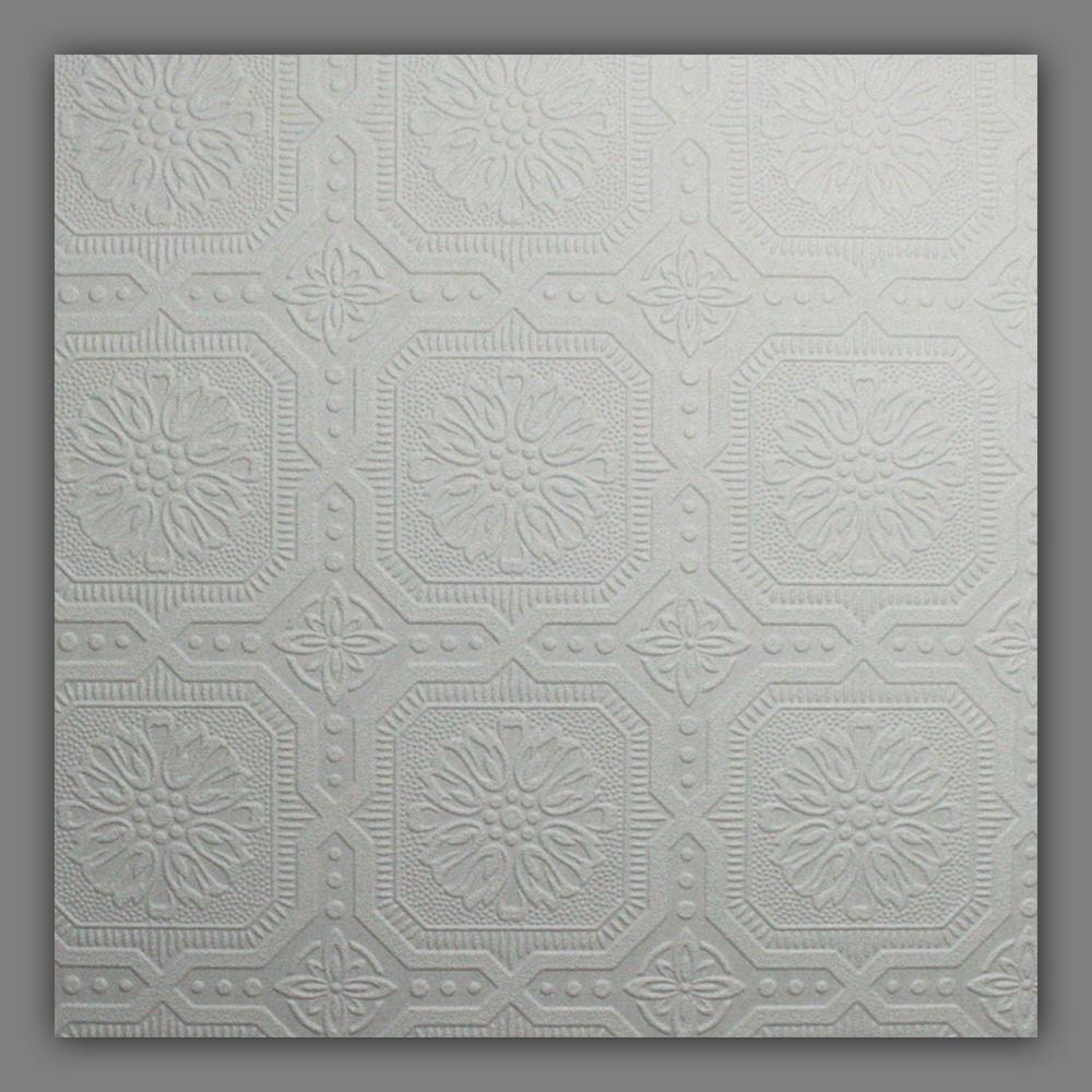 Paintable Wallpaper Big Squares Blown Embossed Vinyl White Modern AS Creation
