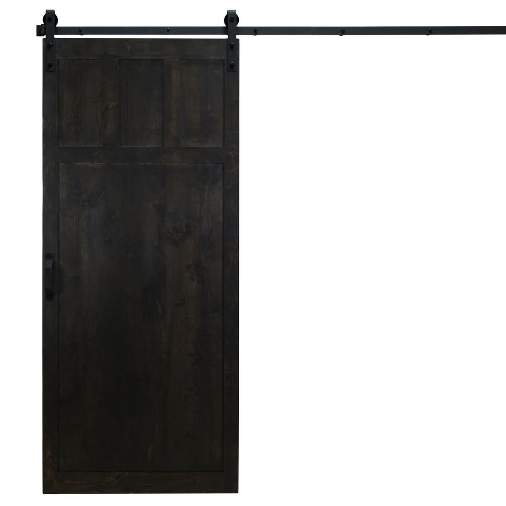 Dogberry Collections 36 in. x 84 in. Craftsman Midnight Black Alder