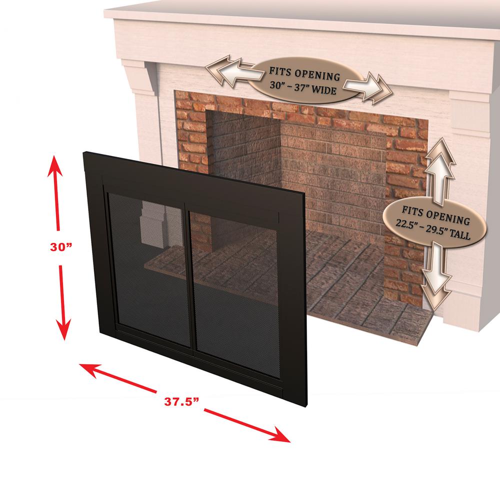 Pleasant Hearth Ascot Small Glass Fireplace Doors At 1000 The Home Depot - Pleasant Hearth Ascot Fireplace Glass Door With Mesh Panels Pleasant Hearth Ascot Small Glass Fireplace Doors At 1000 The Home Depot - Pleasant Hearth Ascot Fireplace Glass Door With Mesh Panels