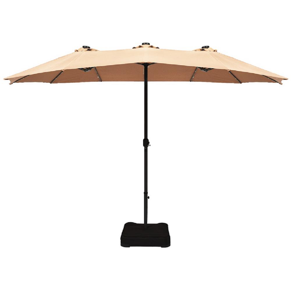 15 Ft Steel Patio Umbrellas Patio Furniture The Home Depot