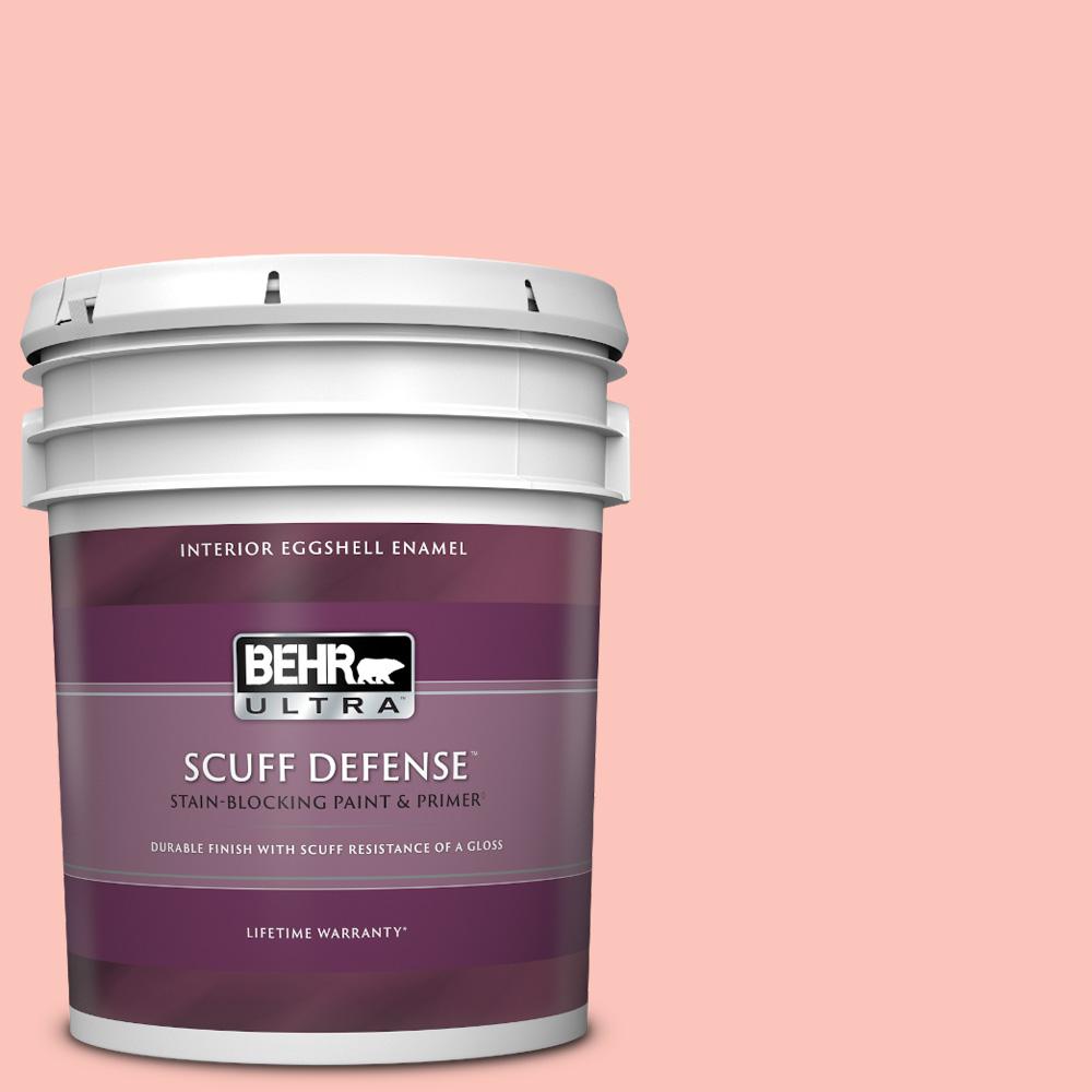Behr Ultra 5 Gal. #170c-3 Coral Bells Extra Durable Eggshell Enamel Interior Paint And Primer In One