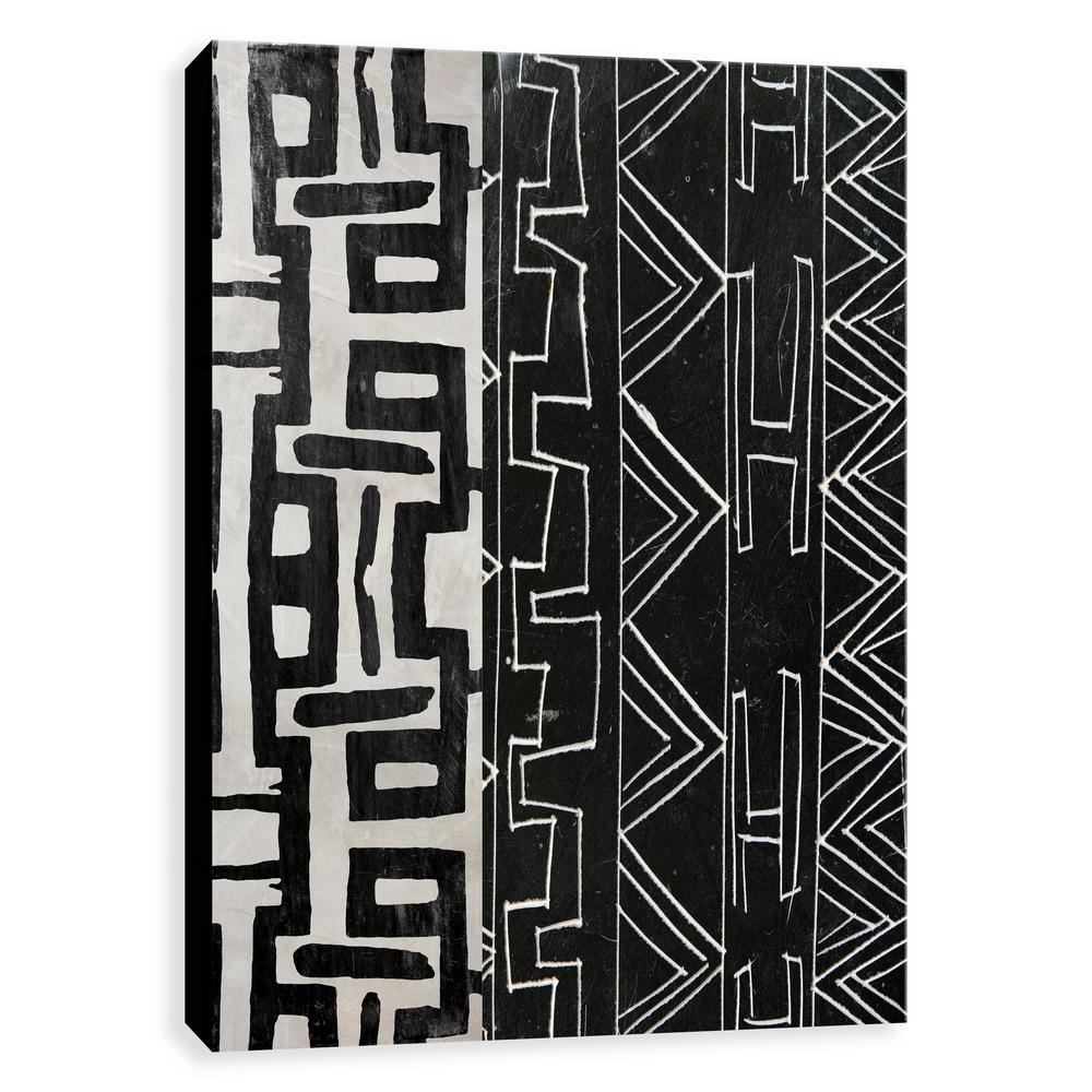 Artissimo Designs 22 In X 28 In Graphic Tribal Black White By