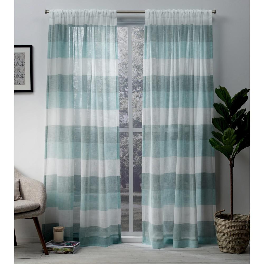 Bern 54 In W X 108 In L Sheer Rod Pocket Top Curtain Panel In