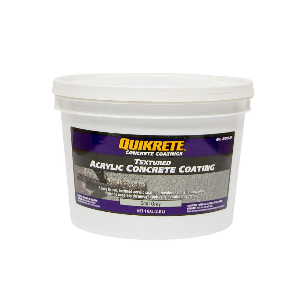 Quikrete 10 Lb 1 Gal Cool Gray Acrylic Concrete Coating 873026 Cool Gray Acrylic Concrete Coating