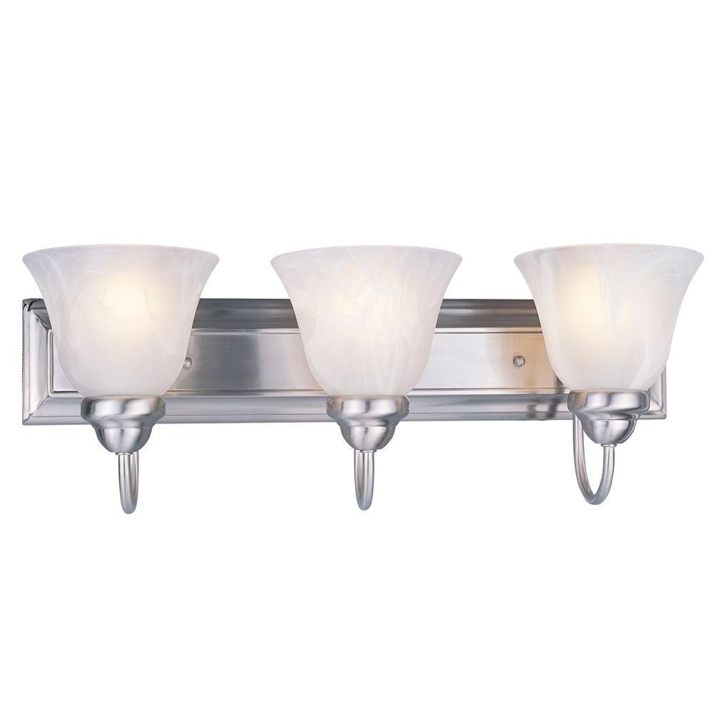 Filament Design Lenor 3Light Brushed Nickel Incandescent Vanity LightV109333 The Home Depot