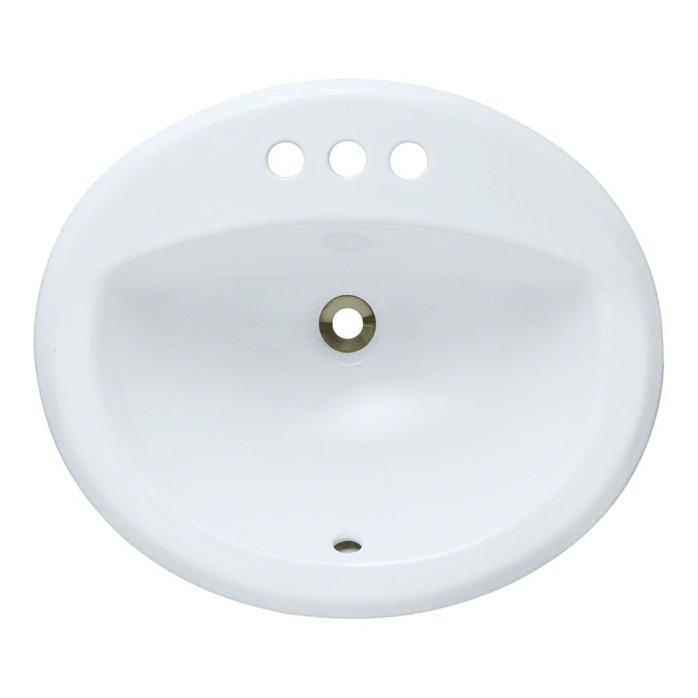 Mr Direct Overmount Porcelain Bathroom Sink In White O2018 W The
