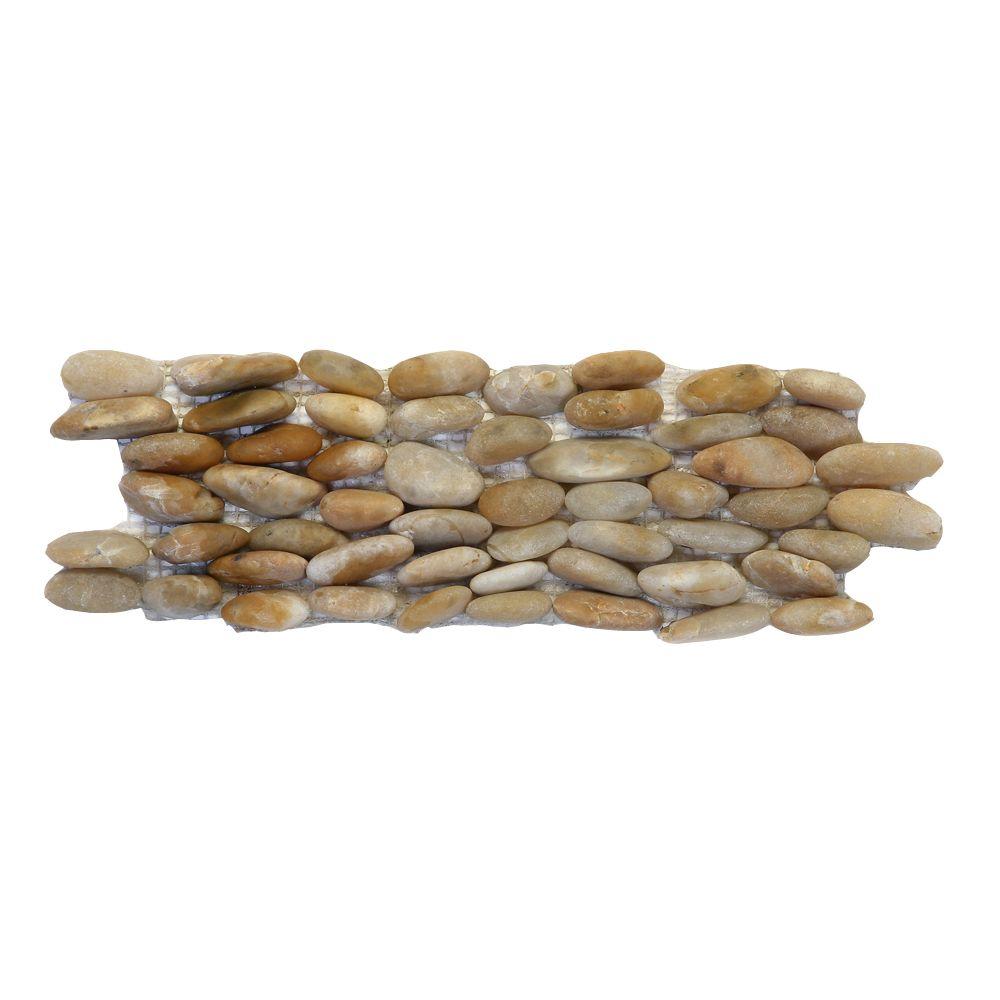 Solistone Standing Pebbles Crown 4 in. x 12 in. Natural Stone Pebble