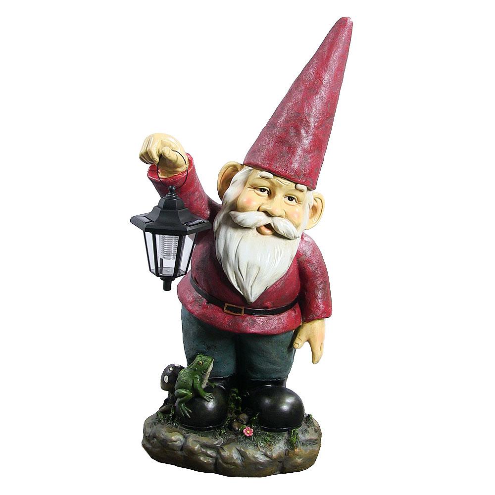 Sunnydaze Decor 29 In Sammy The Solar Lantern Gnome Outdoor Sammy The Solar Lantern Gnome Outdoor