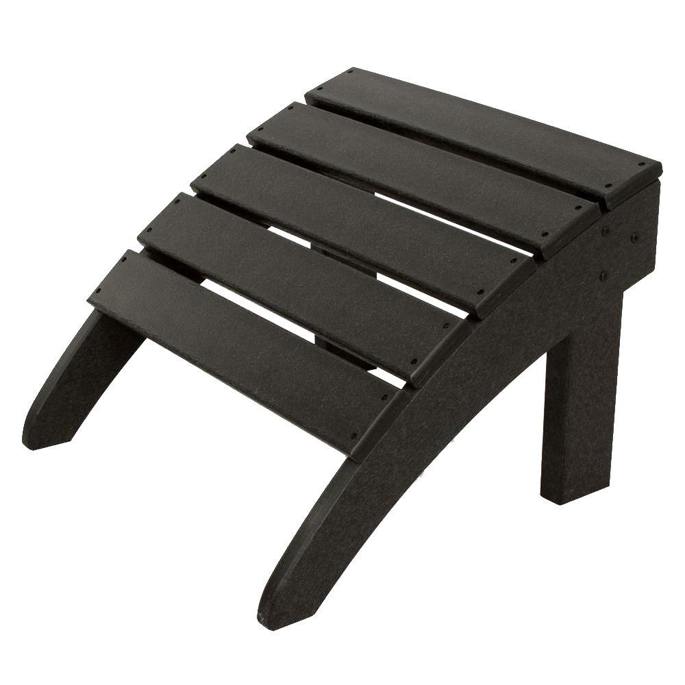 Black Outdoor Ottomans Outdoor Lounge Furniture The Home Depot