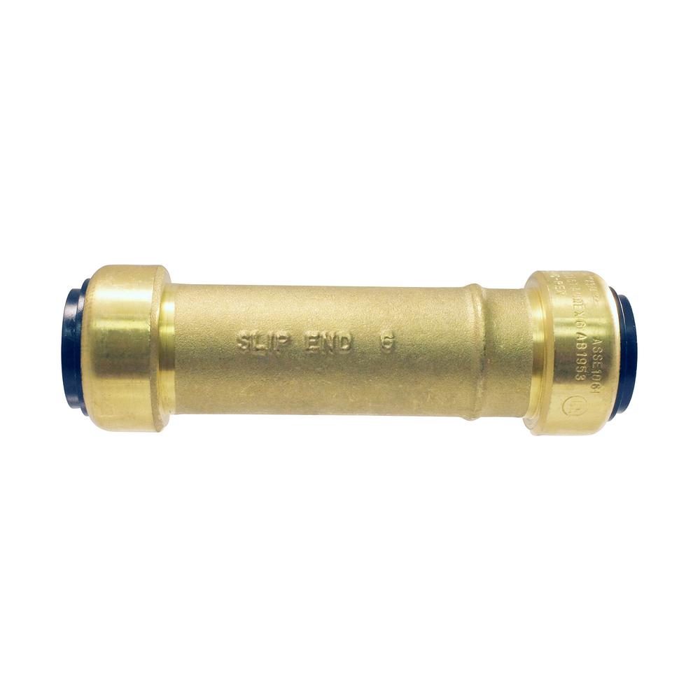 Tectite 1/2 in. Brass PushtoConnect Slip Repair CouplingFSBC12SL