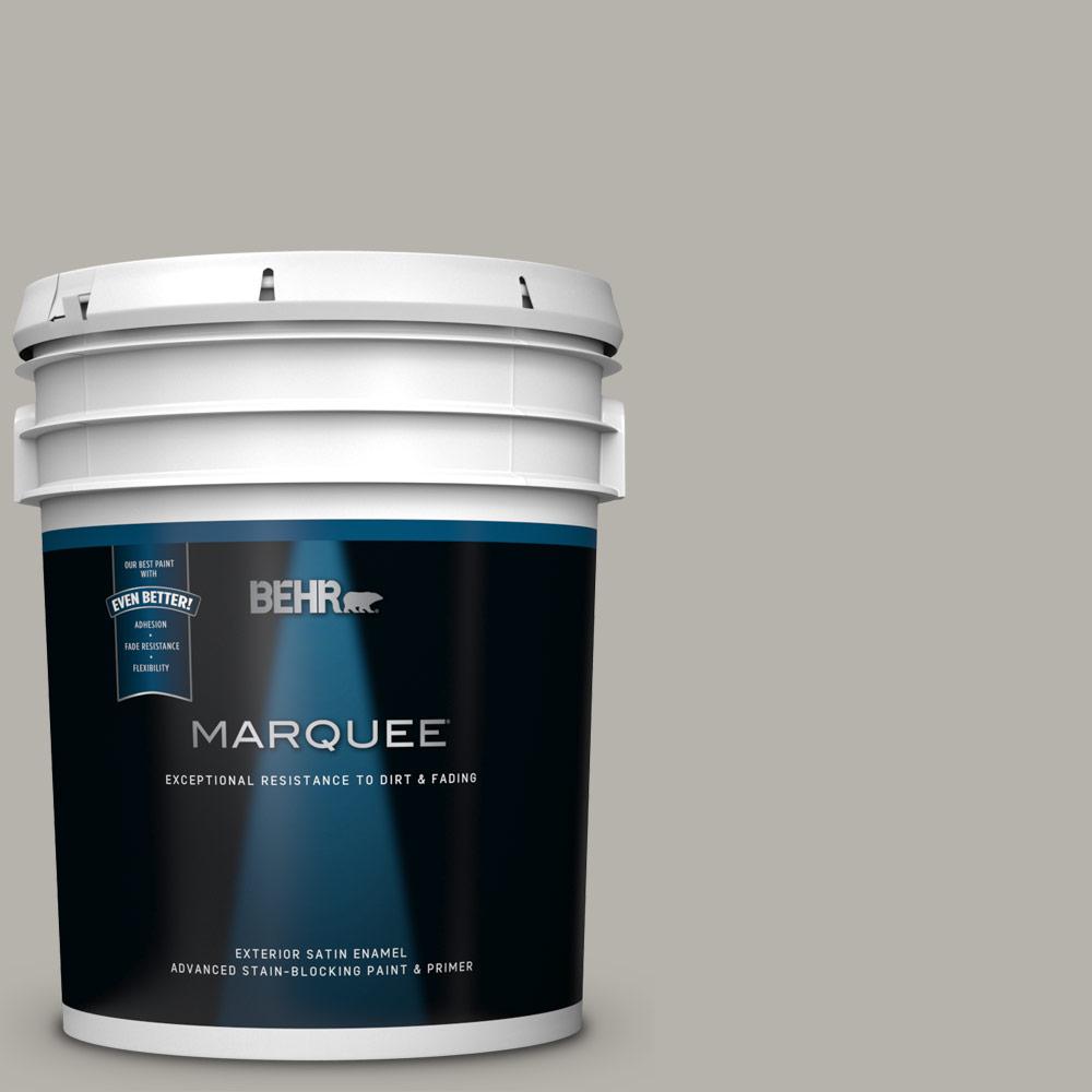 BEHR MARQUEE 5 gal. PPU2411 Greige Satin Enamel Exterior Paint and