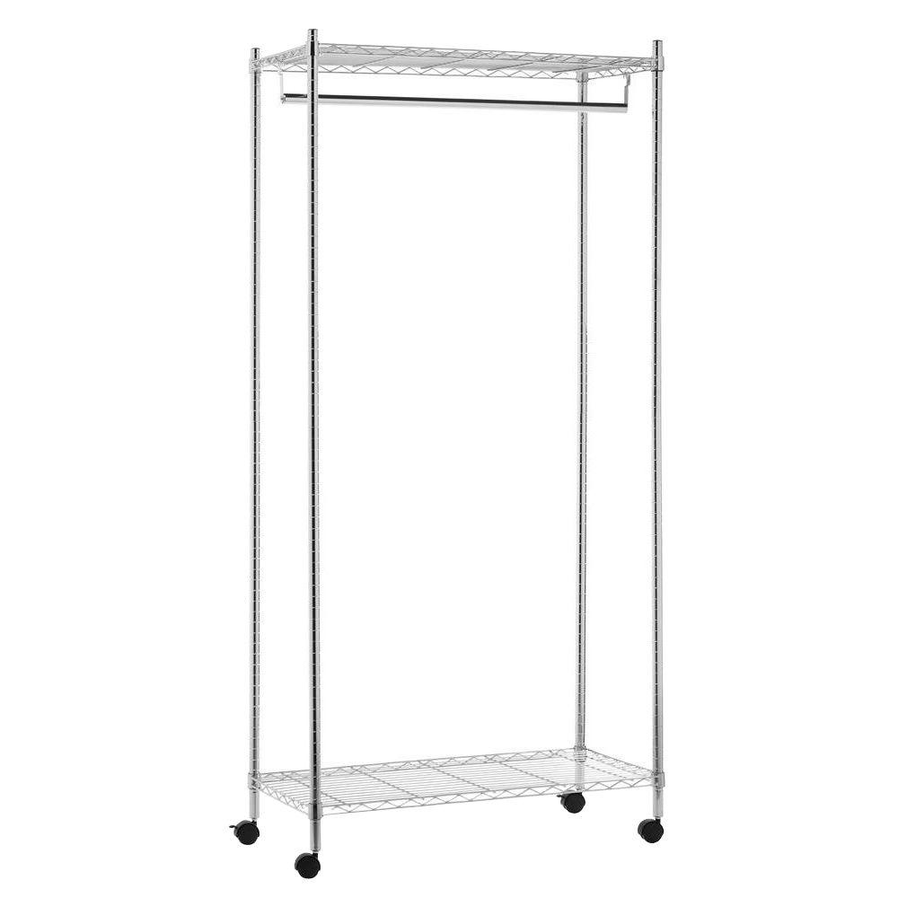 HoneyCanDo Deluxe Commercial Urban Steel Rolling Garment Rack in
